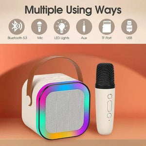 Portable Bluetooth Speaker , 2 Wireless Microphone