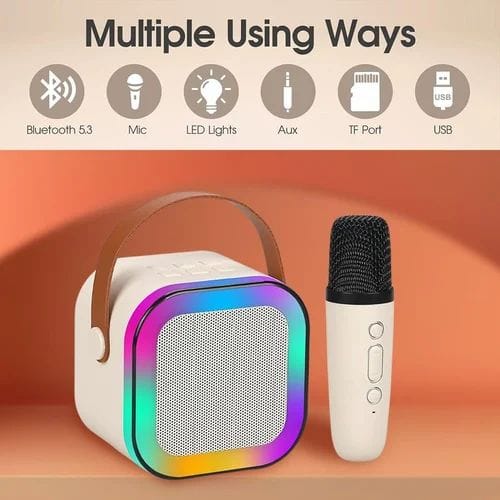 Portable Bluetooth Speaker , 2 Wireless Microphone