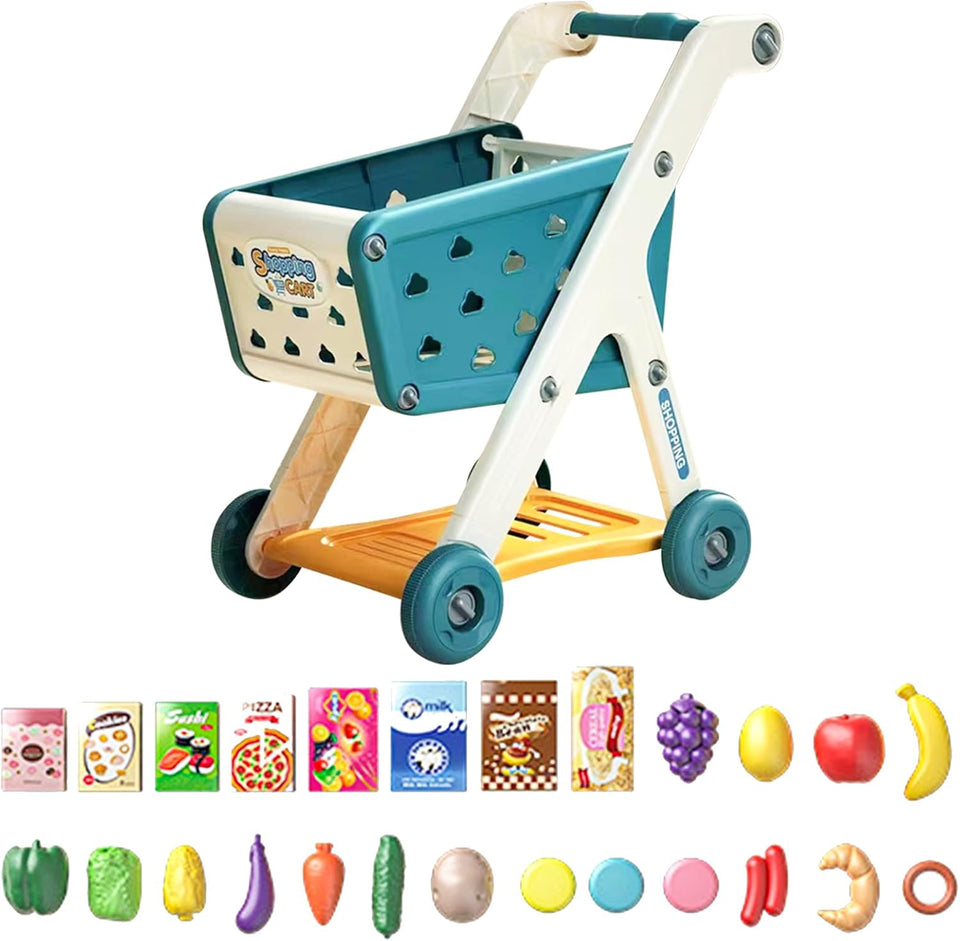 Kids Shopping Cart Trolley Play Set