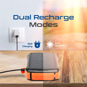 20000mAh Power Bank, Solar Powered Portable Charger with Wireless Charging