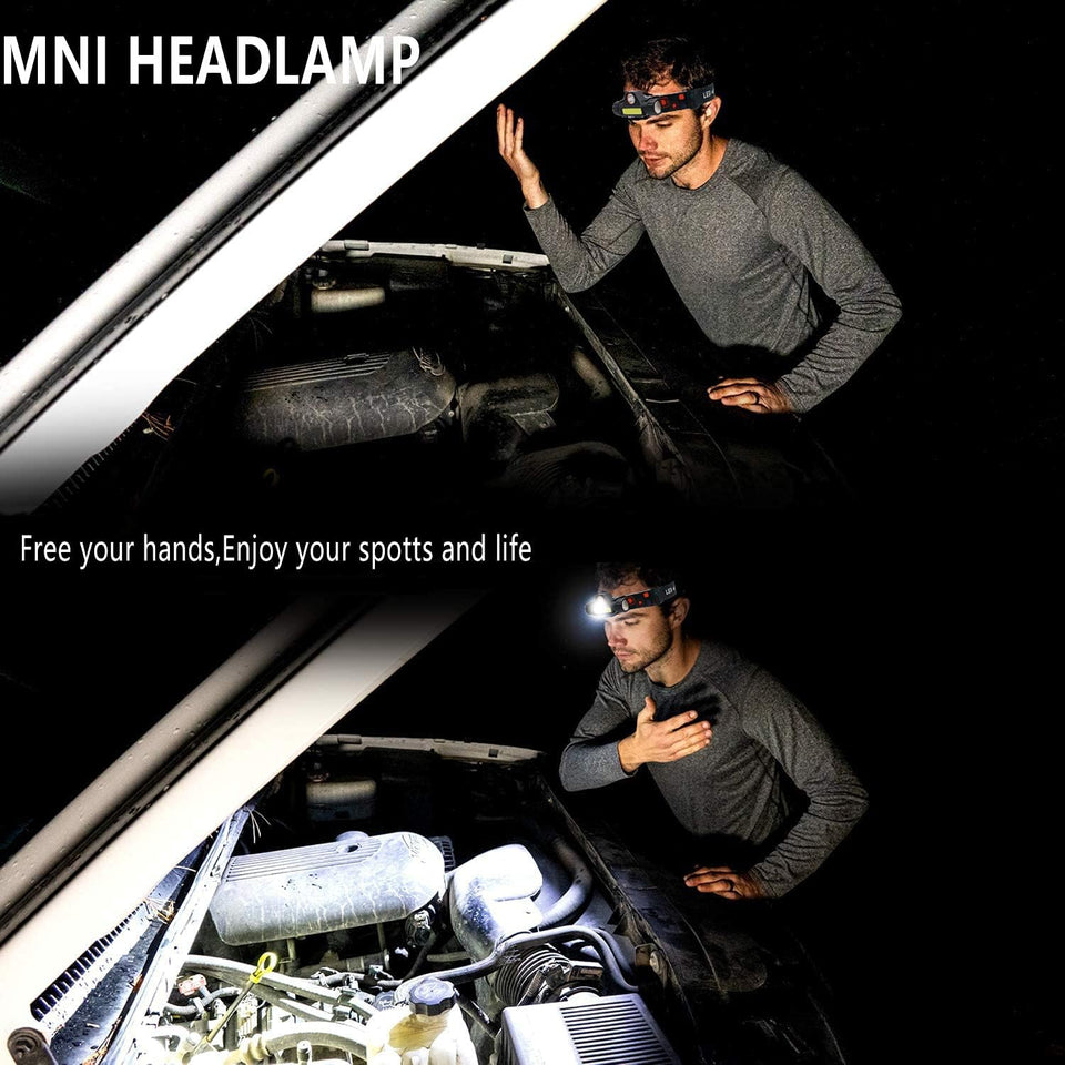 Rechargeable Headlamp Super Bright Lightweight LED Headlamp