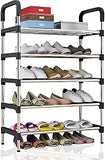 5 Tier Metal Freestanding Show Rack-Portable Show Cabinet